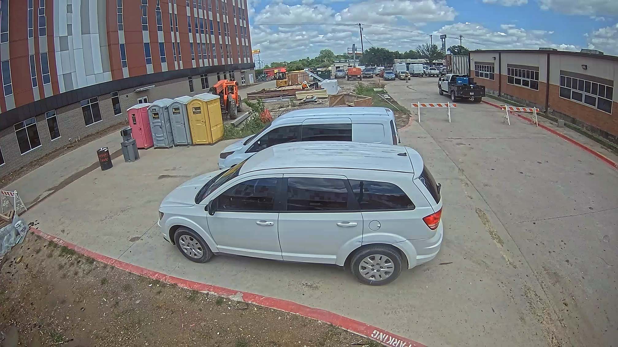 Wide jobsite area of interest monitored by Overwatch with perimeter fencing